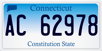 CT license plate AC62978