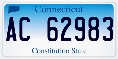 CT license plate AC62983