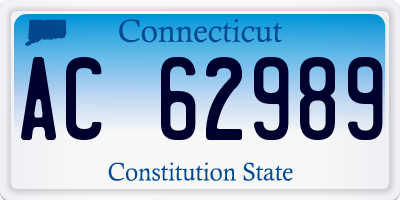 CT license plate AC62989