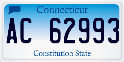 CT license plate AC62993