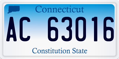 CT license plate AC63016