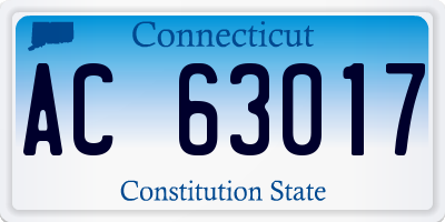 CT license plate AC63017