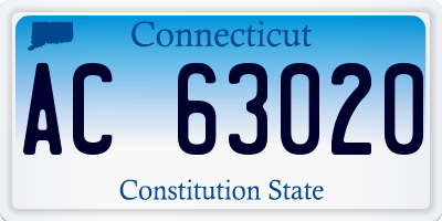 CT license plate AC63020