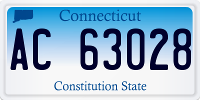 CT license plate AC63028