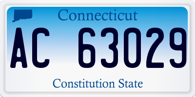 CT license plate AC63029