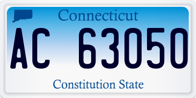 CT license plate AC63050