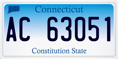CT license plate AC63051
