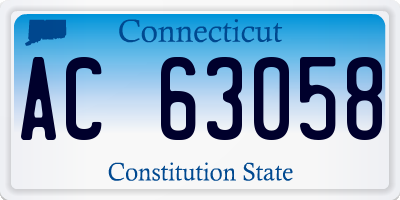 CT license plate AC63058