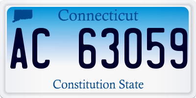 CT license plate AC63059