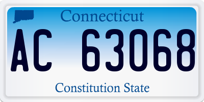 CT license plate AC63068