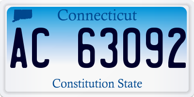 CT license plate AC63092