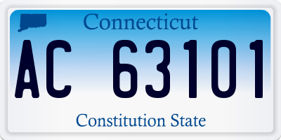 CT license plate AC63101