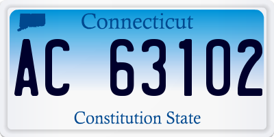 CT license plate AC63102