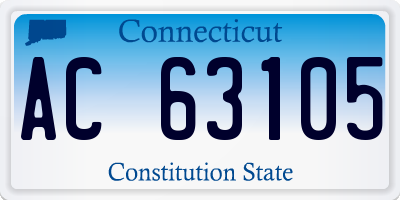 CT license plate AC63105
