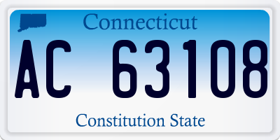 CT license plate AC63108