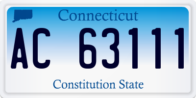 CT license plate AC63111