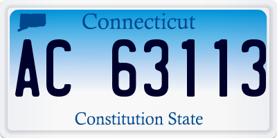 CT license plate AC63113