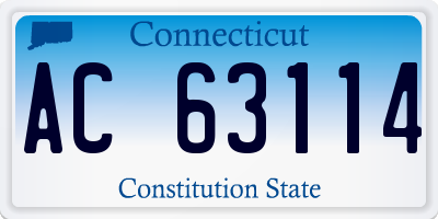 CT license plate AC63114