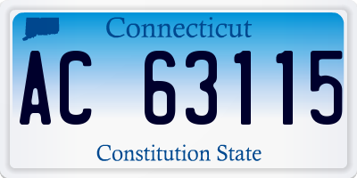 CT license plate AC63115