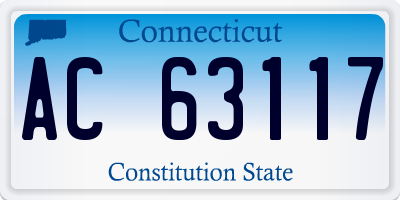 CT license plate AC63117