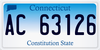 CT license plate AC63126