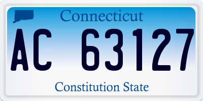 CT license plate AC63127