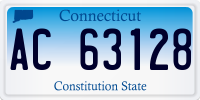 CT license plate AC63128