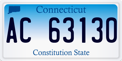 CT license plate AC63130