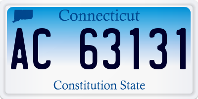 CT license plate AC63131