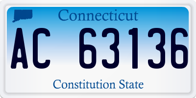 CT license plate AC63136