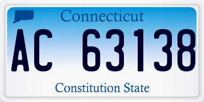 CT license plate AC63138