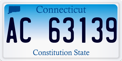CT license plate AC63139