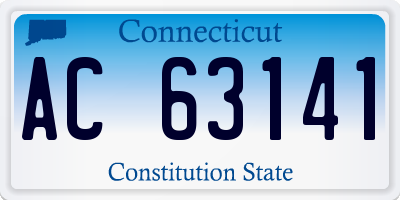 CT license plate AC63141