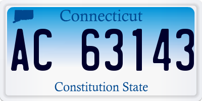 CT license plate AC63143