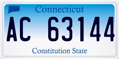 CT license plate AC63144