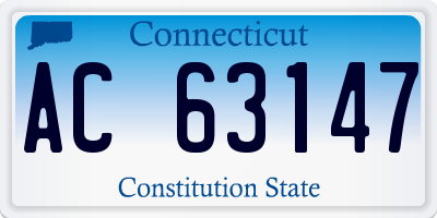 CT license plate AC63147