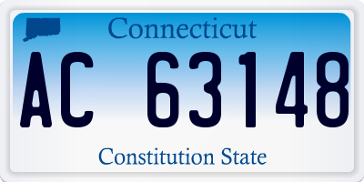 CT license plate AC63148