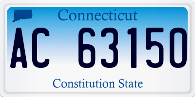 CT license plate AC63150