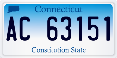 CT license plate AC63151