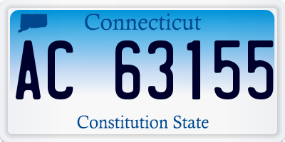CT license plate AC63155