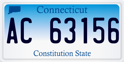 CT license plate AC63156