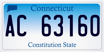 CT license plate AC63160