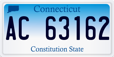 CT license plate AC63162