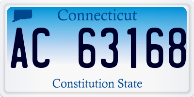 CT license plate AC63168