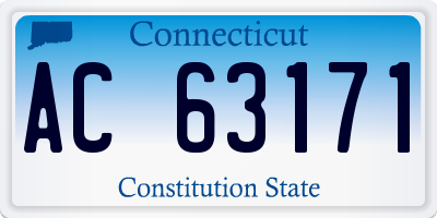 CT license plate AC63171
