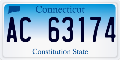 CT license plate AC63174