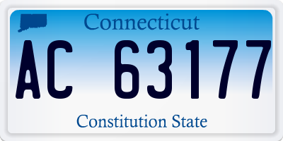 CT license plate AC63177