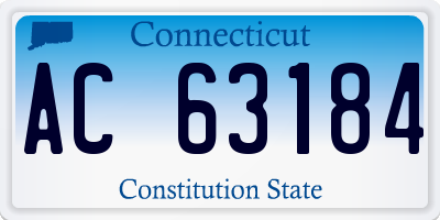 CT license plate AC63184