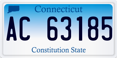 CT license plate AC63185