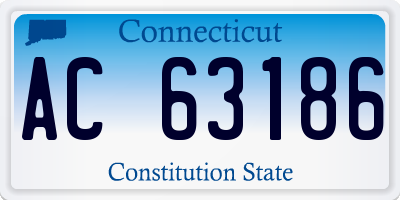 CT license plate AC63186